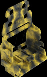 221-539/000-053 Mounting carrier for mounting rail, 10-conductor, grey-yellow