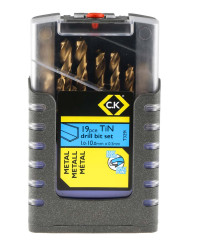 Zestaw wierteł CK Wiertło kręte HSS 19 szt.