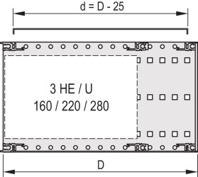 Panel stelażowy Płyta pokrywy do szafy RACK nVent SCHROFF 415mm