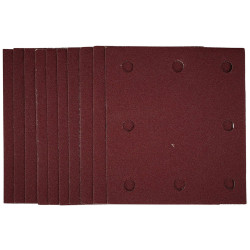 Draper 52391 1/4 Sanding Sheets with Hook and Loop, 115 x 105mm, 120 Grit 10Pc
