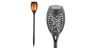 Lampa Solarna Led 1,2W 30Lm Ogrodowa Pochodnia, Efekt Płomienia, Wbijana 51Cm...