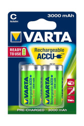Varta C-Type 3000 mAh Ni-MH Rechargeable Battery - 2-pack