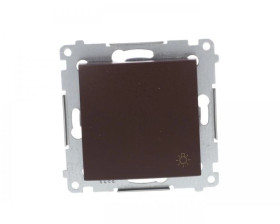 Simon 54 Przycisk /światło/, szybkozłącza, brąz mat DS1.01/46