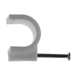 Uchwyt kabla okrągły 16mm KN-16 biały