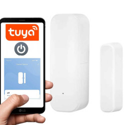 Czujnik otwarcia drzwi okna bezprzewodowy WiFi Tuya kontaktron biały