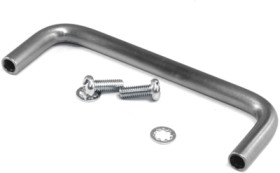 Handle, straight, steel, (W x H x D) 109 x 38 x 8 mm, black, 1427S3