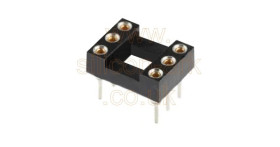 IC Socket 6-pin DIL turned pin