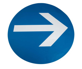 Znak nakazu, PVC, Niebieski, biały, szt. 1, 500mm, Tak