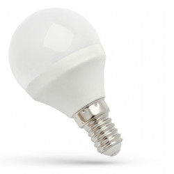 Żarówka E14 LED 6W WW Kulka SPECTRUM, Biała Ciepła 3000K