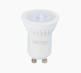 LED line PRIME żarówka LED GU11 3W 2700K ciepła 330lm 110lm/w CERAMICZNA 38st. 5 lat gwar.