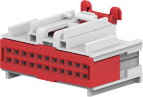 Socket, unequipped, 22 pole, straight, 2 rows, natural, 1420011-3