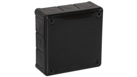 Puszka Natynkowa Pusta 12 Wlotów Viplast Vp-51 Czarna Ip55 118X118x46mm 051-05