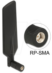 12409 Aerial, 4G, Wi-Fi, dual-band, RP-SMA connector, flexible joint