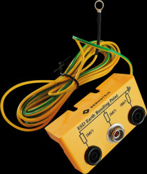 9-359-5 ESD earthing module, 1x press stud, 2x banana plug sockets