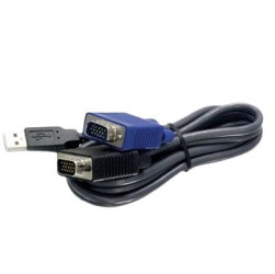 Kabel KVM, USB - VGA, kolor: Czarny, Trendnet