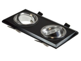 Oprawa sufitowa Worta Black podwójna ruchoma