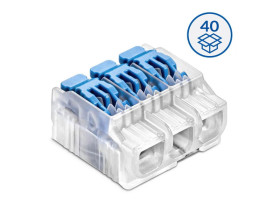 Szybkozłączka instalacyjna SCL3 z dźwignią do linek i drutów 0,2…4 mm2 3 -torowa 40szt. 88000313S SIMET