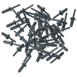 Sealey PR001 Plastic Rivets &#xD8;6.6 x 17.2mm Pack of 50