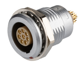 Złącze wielostykowe przemysłowe 8-pinowe, panelowe Gniazdo LEMO