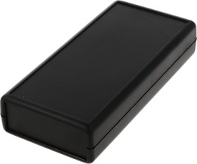 ABS handheld enclosure, (L x W x H) 140 x 66 x 28 mm, black (RAL 9005), IP54, 1593XBK