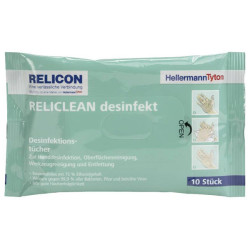 HellermannTyton 435-01602 Reliclean Antibacterial wipes 10pcs resealable