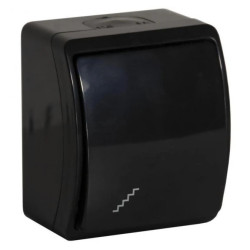 KOALA Łącznik pojedynczy schodowy natynkowy wodoodporny IP44 czarny 153-05