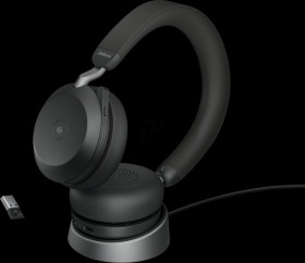 27599-999-989 Evolve2 75, USB-A, MS Teams, with charging station, Black