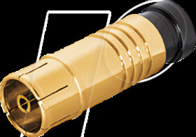 FSQ2GL IEC compression coupling for 6.8 - 7.2 mm, gold-coloured