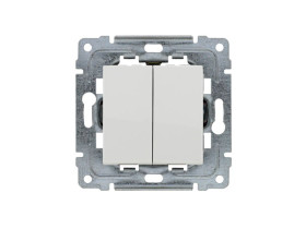 DANTE Łącznik świecznikowy z klawiszem bez ramki biały 450415 KOS