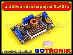 Przetwornica napięcia XL4015 + woltomierz + amperomierz + watomierz