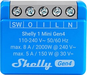 Shelly 1 Mini Gen4 Bezprzewodowy element przełączający