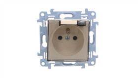 Simon 10 Gniazdo Pojedyncze Ip44 Z Uszczelką Klapka W Kolorze Transparentnym...