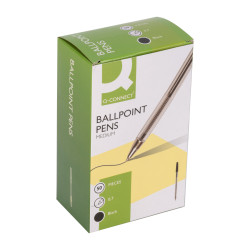 Rapid Clear Ball Pens - Black - Pack of 50