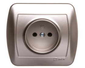 Simon Akord Gniazdo pojedyncze b/u 16A IP20 satyna metalizowana AG1e/29