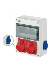 Rozdzielnica budowlana RS-10 10-mod. 2x2P+Z, 2x16A/5P, IP54 bez zabezpieczeń 6226-00