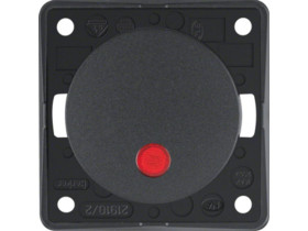 Integro Flow Wyłącznik kontrolny z czerwoną soczewką 2-biegunowy antracyt 937522505 HAGER