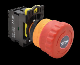 Przycisk awaryjny podświetlony STOP grzybek przemysłowy IP65 TRACON
