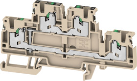 Multi level terminal block, snap-in, 0.34-2.5 mm², 4 pole, 22 A, 8 kV, dark beige, 2902500000