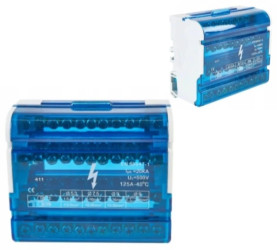 Blok Rozdzielczy Modułowy Mostek Łączeniowy Szyna 4x15 125A 500V na szynę