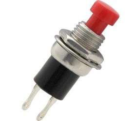 Przycisk PBS-10C ZWARTY ON- (OFF) monostabilny -czerwony plastik
