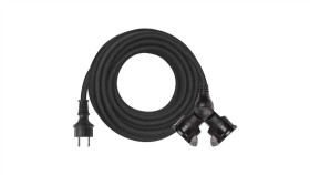 Przedłużacz 2 Gniazda 10M 3× 15Mm Guma P0601