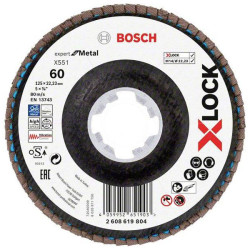 Bosch 2608619804 X551 Flap Disc 125mm 22.23mm Bore for Metal Workers