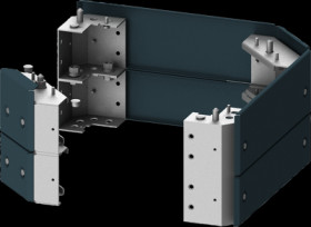 Base corners, with cover, sheet steel, (W x H x D) 400 x 200 x 400 mm, blue green, for corner field, 8PQ1024-4BA01