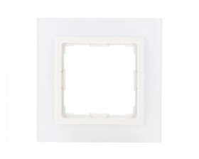 VENA2 Ramka pojedyncza szkło Xglass akrylowe białe + biały 5204181