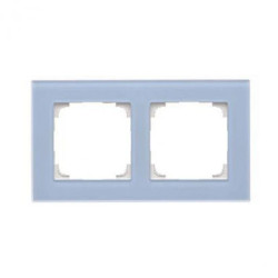 Simon 55 Ramka 2-krotna Nature Szkło mrożone błękitne TRN2/180