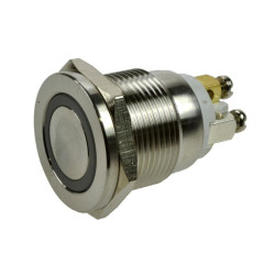 Przycisk GQ19PF-10E/G/24V/S metal/19mm przycisk OFF-(ON) monost. zie