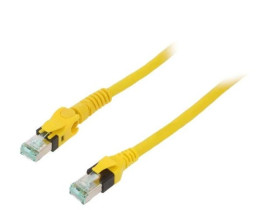 Patch cord S/FTP 6a linka Cu PUR żółty 10m 27AWG Żyły: 8 09488547745100