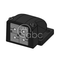 Rama kołnierzowa KEL-FG-B, na 4 moduły KT małe, czarna, 42330.200