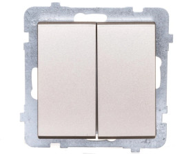 SONATA Przycisk podwójny zwierny szampański złoty ŁP-17R/m/39