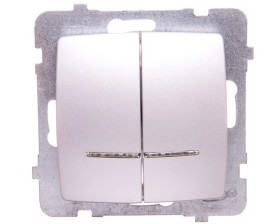 KARO Łącznik świecznikowy z podświetleniem srebrny perłowy ŁP-2SS/m/43